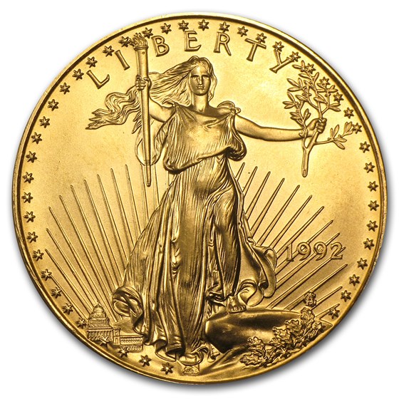 1992 1 oz Gold American Eagle BU 1992 1 oz Gold American Eagle BU